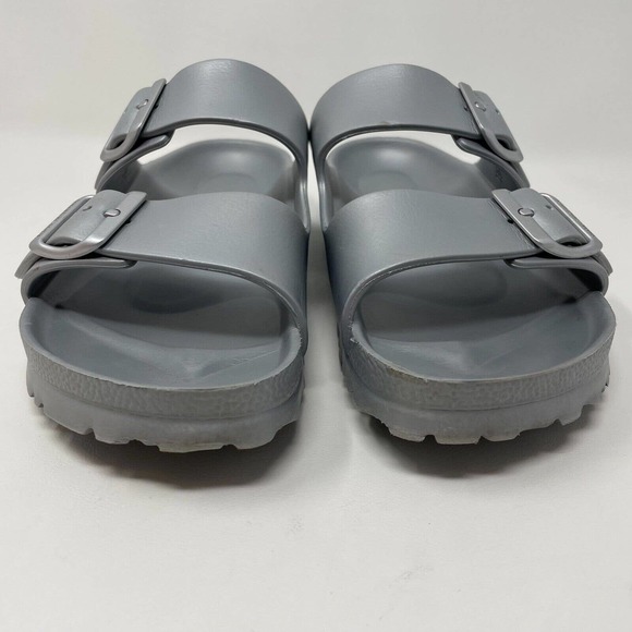 Birkenstock Arizona EVA Sandals Unisex 41 Womens 10 Mens 8 Silver Gray - Picture 2 of 11